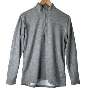 Marmot Pullover Mens Medium Grey 1/4 Zip Waffle Knit Base Layer Casual comfort